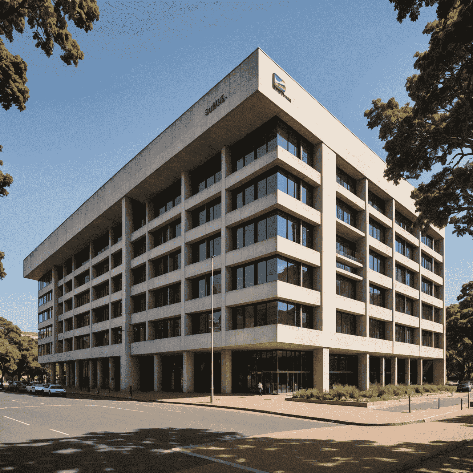 South African government building with modern architecture, symbolizing transformation in public service delivery